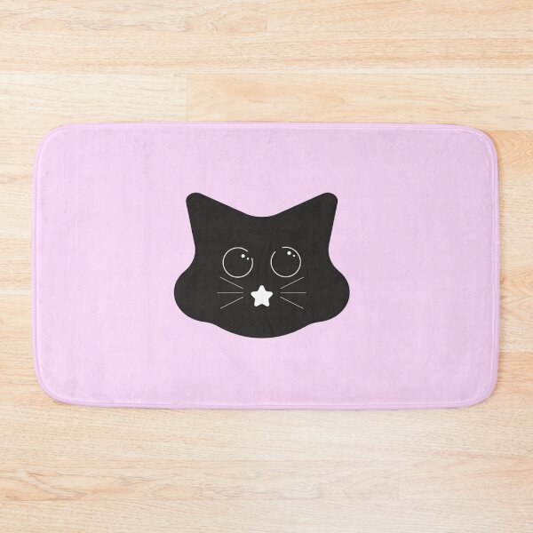 Item preview, black cat face boba chibi cute rounded whimsical twee design #9 designed and sold by Kyna Arts.