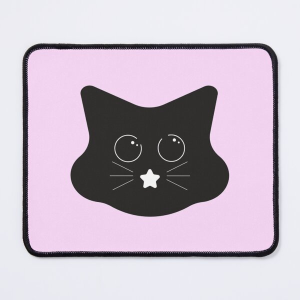 Item preview, black cat face boba chibi cute rounded whimsical twee design #9 designed and sold by Kyna Arts.