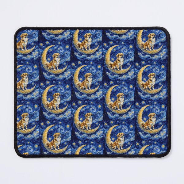 Item preview, Funny Tibetan Spaniel Starry Night Painting Cute Moon Stars Mom Dad Kids designed and sold by FurryHavenPH.