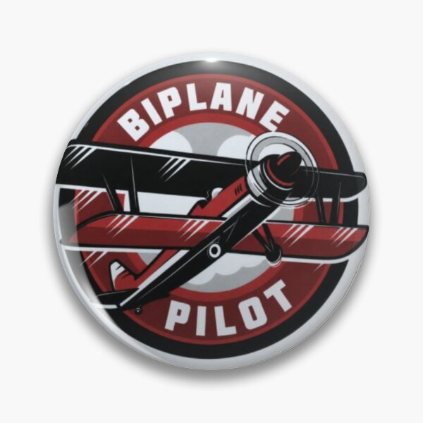 Item preview, biplane pilot designed and sold by PilotandPlane.