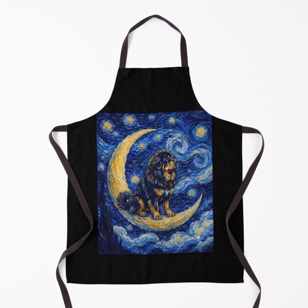 Item preview, Funny Tibetan Mastiff Starry Night Painting Cute Moon Stars Mom Dad Kids designed and sold by FurryHavenPH.