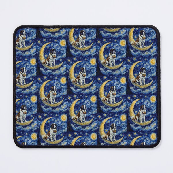 Item preview, Funny St. Bernard Starry Night Painting Cute Moon Stars Mom Dad Kids designed and sold by FurryHavenPH.