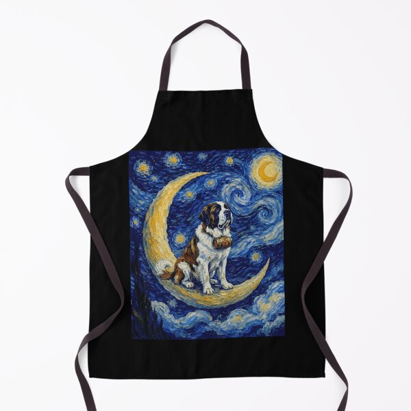 Item preview, Funny St. Bernard Starry Night Painting Cute Moon Stars Mom Dad Kids designed and sold by FurryHavenPH.