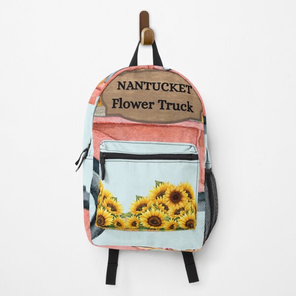 Item preview, Nantucket Autumn Flower Truck with Golden Retriever designed and sold by Coastal Joy.