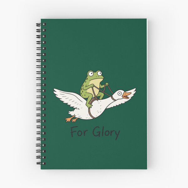 Item preview, Frog Riding Goose - For Glory | Funny Cottagecore Meme designed and sold by NeonSketch Lab.