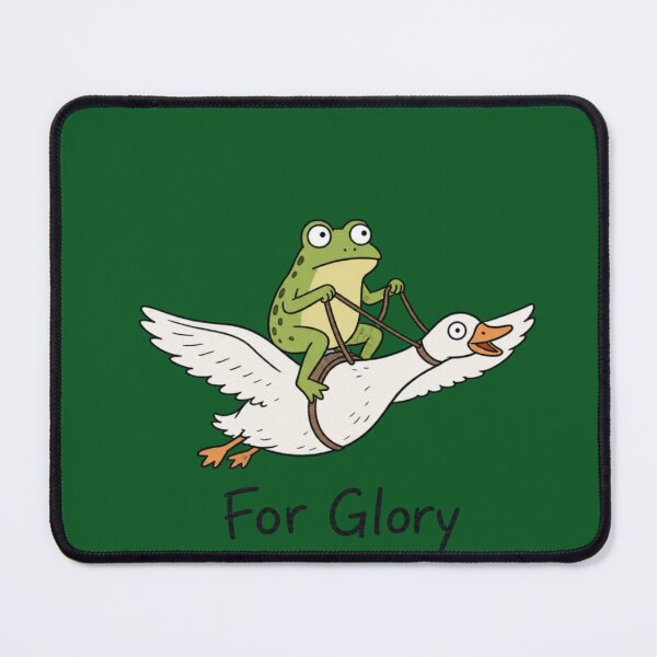 Item preview, Frog Riding Goose - For Glory | Funny Cottagecore Meme designed and sold by NeonSketch Lab.
