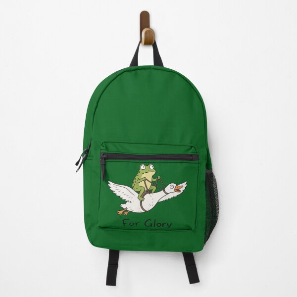 Item preview, Frog Riding Goose - For Glory | Funny Cottagecore Meme designed and sold by NeonSketch Lab.