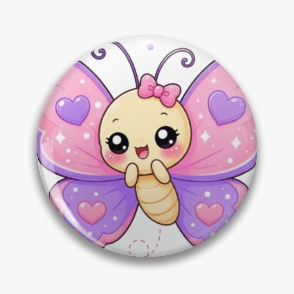 Item preview, Cute Kawaii Butterfly Sticker | Adorable Pink Purple Butterfly | Cute Aesthetic Sticker | Butterfly Lover Gift designed and sold by Vegasstickers.