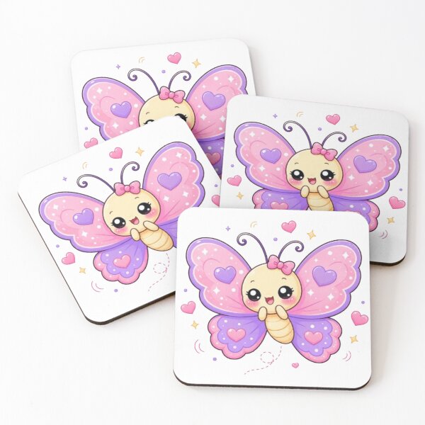 Item preview, Cute Kawaii Butterfly Sticker | Adorable Pink Purple Butterfly | Cute Aesthetic Sticker | Butterfly Lover Gift designed and sold by Vegasstickers.