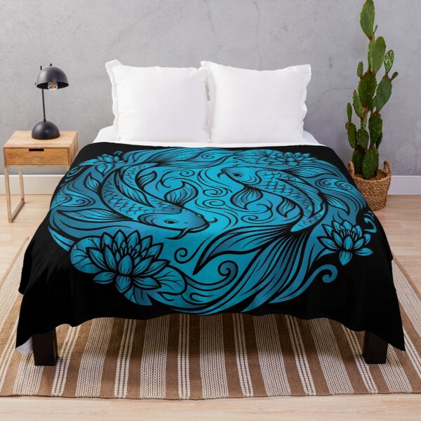 Item preview, Elegant Koi Fish Swimming Vector Stencil Art designed and sold by ZUMERI.