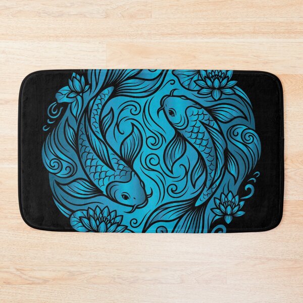 Item preview, Elegant Koi Fish Swimming Vector Stencil Art designed and sold by ZUMERI.