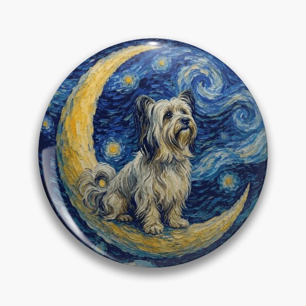 Item preview, Funny Skye Terrier Starry Night Painting Cute Moon Stars Mom Dad Kids designed and sold by FurryHavenPH.