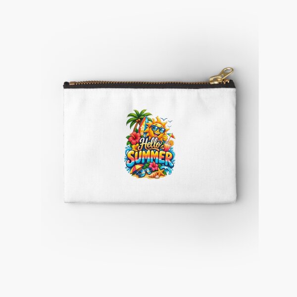 Item preview, Hello Summer Tropical Beach Sticker – Colorful Summer Vacation Design designed and sold by DarshanHubli.