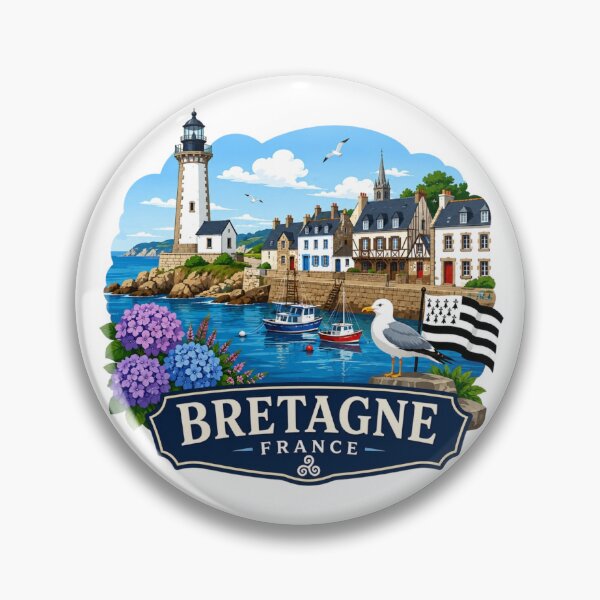 Item preview, Bretagne, France - Brittany Coastal Lighthouse Scene designed and sold by Myra365Art.