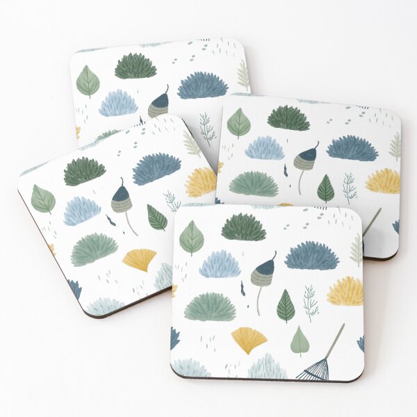 Item preview, Soft Pastel Fall Foliage & Rake Print designed and sold by TJ Art and Camera.