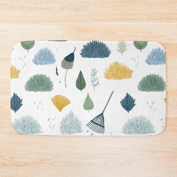 Item preview, Soft Pastel Fall Foliage & Rake Print designed and sold by TJ Art and Camera.