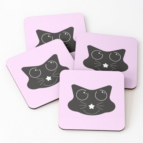 Item preview, Copy of black cat small face boba chibi cute rounded whimsical twee design #10 designed and sold by Kyna Arts.