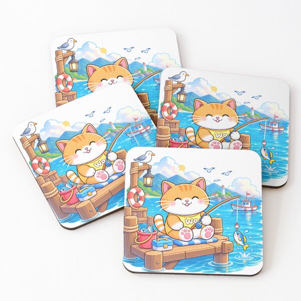 Item preview, Wa Cat Fishing by the Sea designed and sold by Wawa5656.