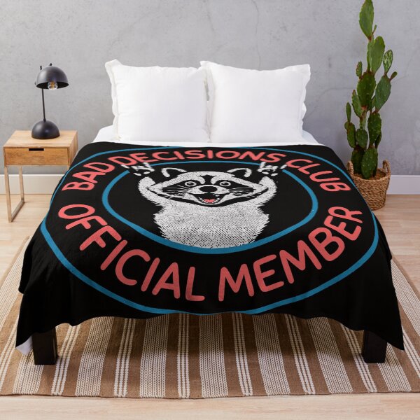 Item preview, Bad Decisions Club Official Member Trash Panda Raccoon designed and sold by Studio Bootleg.