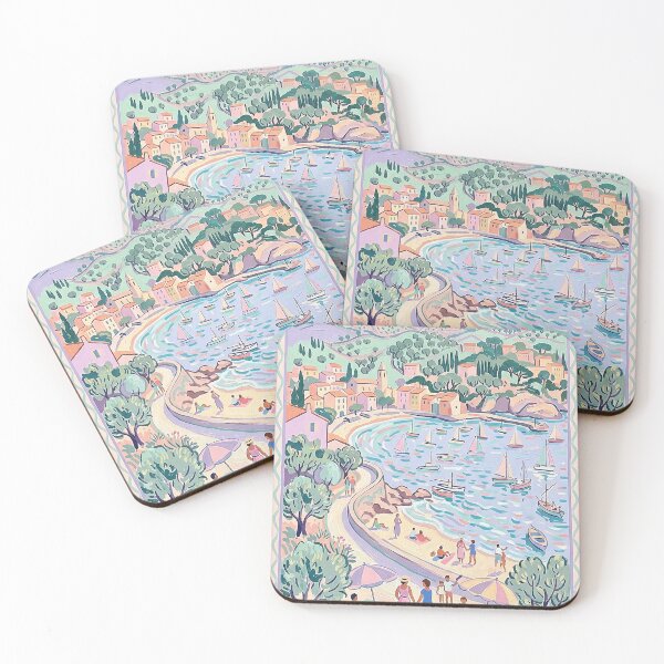 Item preview, Pastel Coastal Beach Illustration designed and sold by ArtworkNorth.