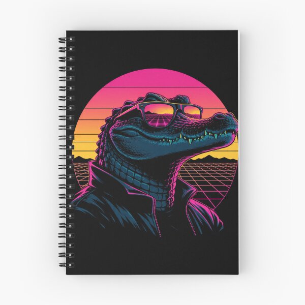Item preview, Rad Aussie Salty – Retro Synthwave Crocodile designed and sold by JMAVILA ART.