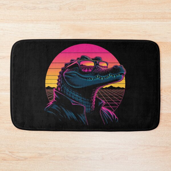 Item preview, Rad Aussie Salty – Retro Synthwave Crocodile designed and sold by JMAVILA ART.