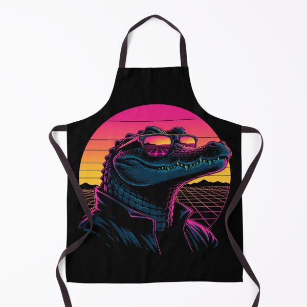 Item preview, Rad Aussie Salty – Retro Synthwave Crocodile designed and sold by JMAVILA ART.