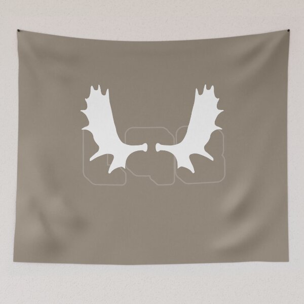 Item preview, Moose Antlers Silhouette Outdoor Wilderness Art designed and sold by L98-Studio.