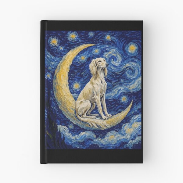 Item preview, Funny Saluki Starry Night Painting Cute Moon Stars Mom Dad Kids designed and sold by FurryHavenPH.