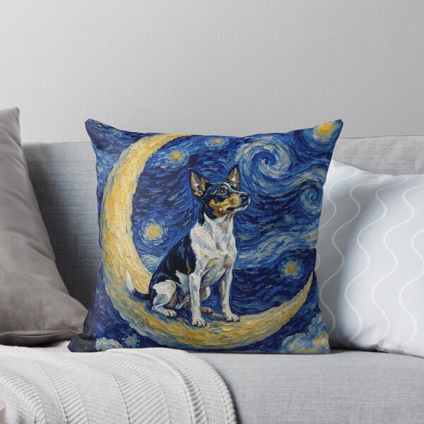 Item preview, Funny Rat Terrier Starry Night Painting Cute Moon Stars Mom Dad Kids designed and sold by FurryHavenPH.