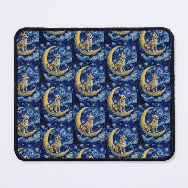 Item preview, Funny Portuguese Podengo Pequeno Starry Night Painting Cute Moon Stars Mom Dad Kids designed and sold by FurryHavenPH.