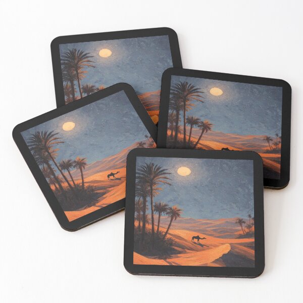 Item preview, Moonlit Desert With Lone Camel Artwork  designed and sold by NivyasArtistry.