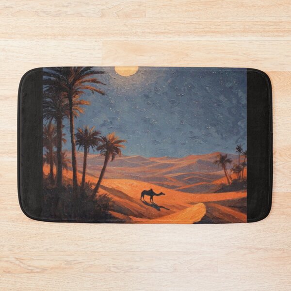Item preview, Moonlit Desert With Lone Camel Artwork  designed and sold by NivyasArtistry.