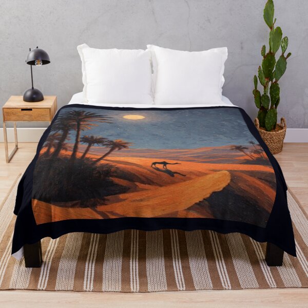 Item preview, Moonlit Desert With Lone Camel Artwork  designed and sold by NivyasArtistry.