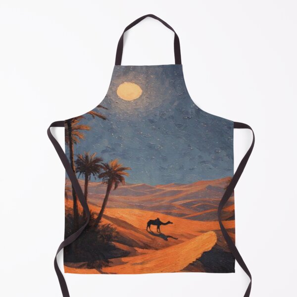 Item preview, Moonlit Desert With Lone Camel Artwork designed and sold by NivyasArtistry.