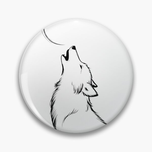 Item preview, Wolf and the Moon — Monochrome Minimalism designed and sold by ErgTime.