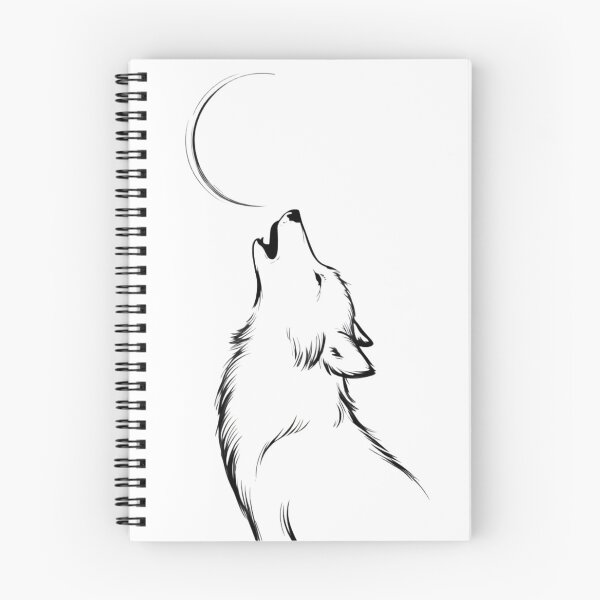 Item preview, Wolf and the Moon — Monochrome Minimalism designed and sold by ErgTime.