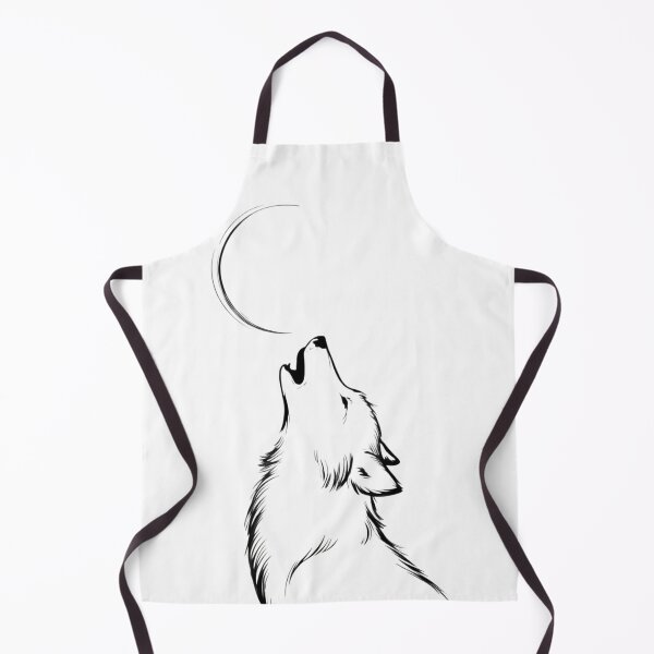 Item preview, Wolf and the Moon — Monochrome Minimalism designed and sold by ErgTime.