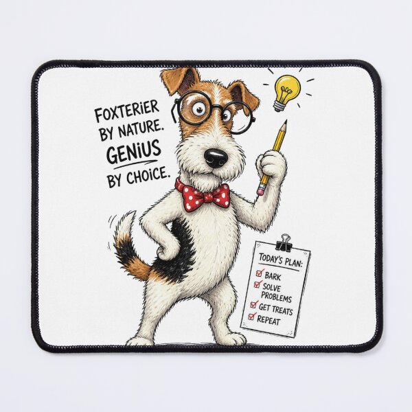 Item preview, Fox Terrier Genius designed and sold by Talpha.
