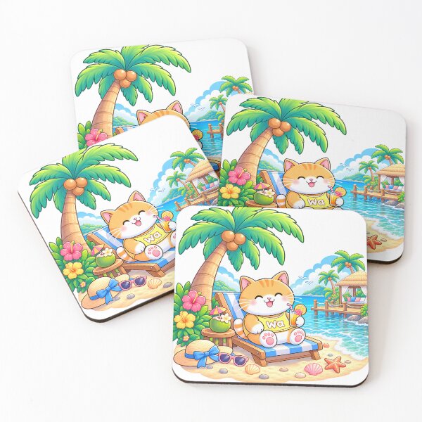 Item preview, Wa Cat Tropical Beach Vacation designed and sold by Wawa5656.