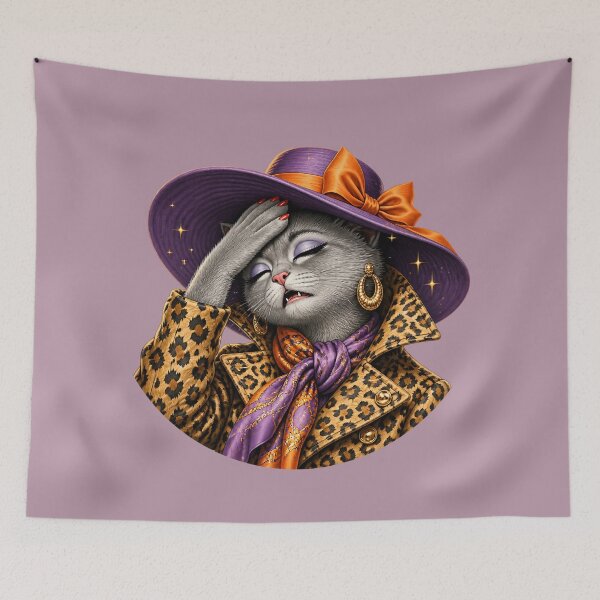 Item preview, Too glamorous to work (cat) designed and sold by design-rebell.
