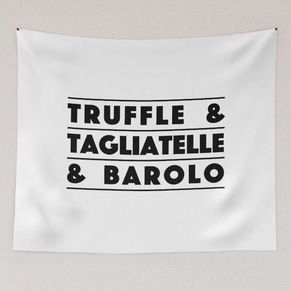 Item preview, Truffle & Tagliatelle & Barolo – Italian Gourmet Vibes Typography Design (Black) designed and sold by didijuca.