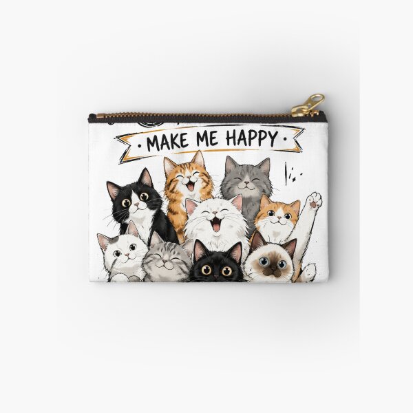 Item preview, Cats Make Me Happy Funny Cat Lover Cute Kitten Quote Design designed and sold by ucpstudio.