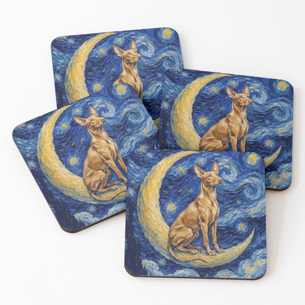 Item preview, Funny Pharaoh Hound Starry Night Painting Cute Moon Stars Mom Dad Kids designed and sold by FurryHavenPH.
