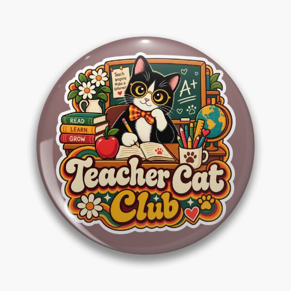 Item preview, Retro Teacher Cat Club 70s Aesthetic designed and sold by Retro Whiskers.