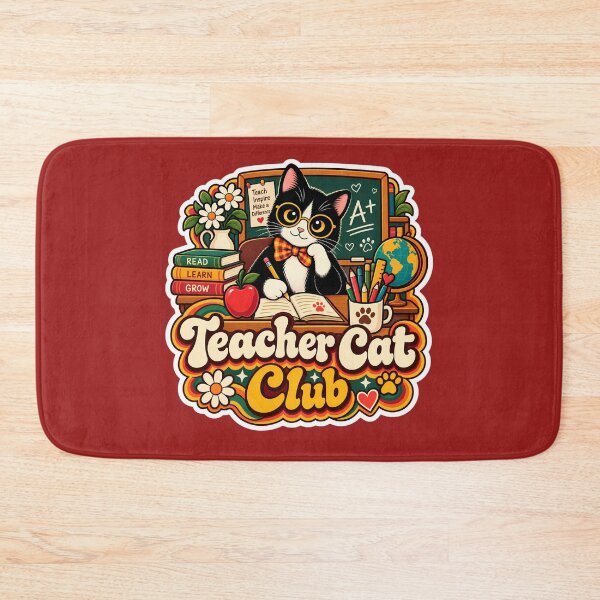Item preview, Retro Teacher Cat Club 70s Aesthetic designed and sold by Retro Whiskers.