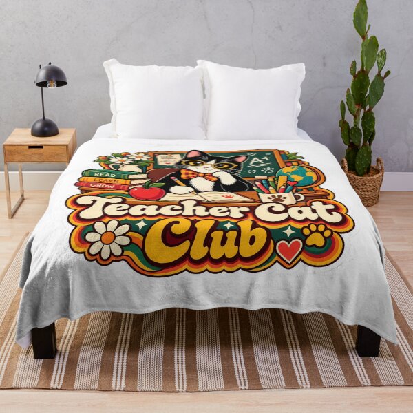 Item preview, Retro Teacher Cat Club 70s Aesthetic designed and sold by Stickers Hub HUB.