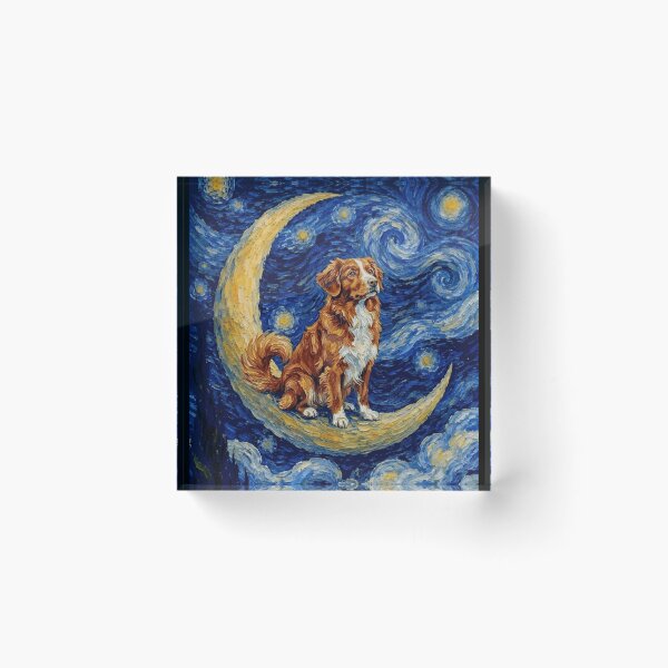 Item preview, Funny Nova Scotia Duck Tolling Retriever Toller Starry Night Painting Cute Moon Stars Mom Dad Kids designed and sold by FurryHavenPH.