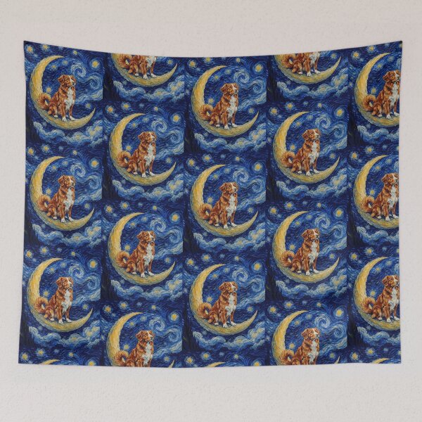 Item preview, Funny Nova Scotia Duck Tolling Retriever Toller Starry Night Painting Cute Moon Stars Mom Dad Kids designed and sold by FurryHavenPH.