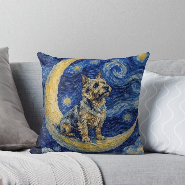 Item preview, Funny Norwich Terrier Starry Night Painting Cute Moon Stars Mom Dad Kids designed and sold by FurryHavenPH.